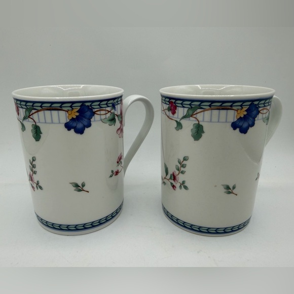 Set Of Two Oneida Blue Lattice Mug 1215336 Floral Cottage - Picture 2 of 9